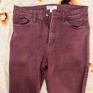 H&M burgundy skinny pants